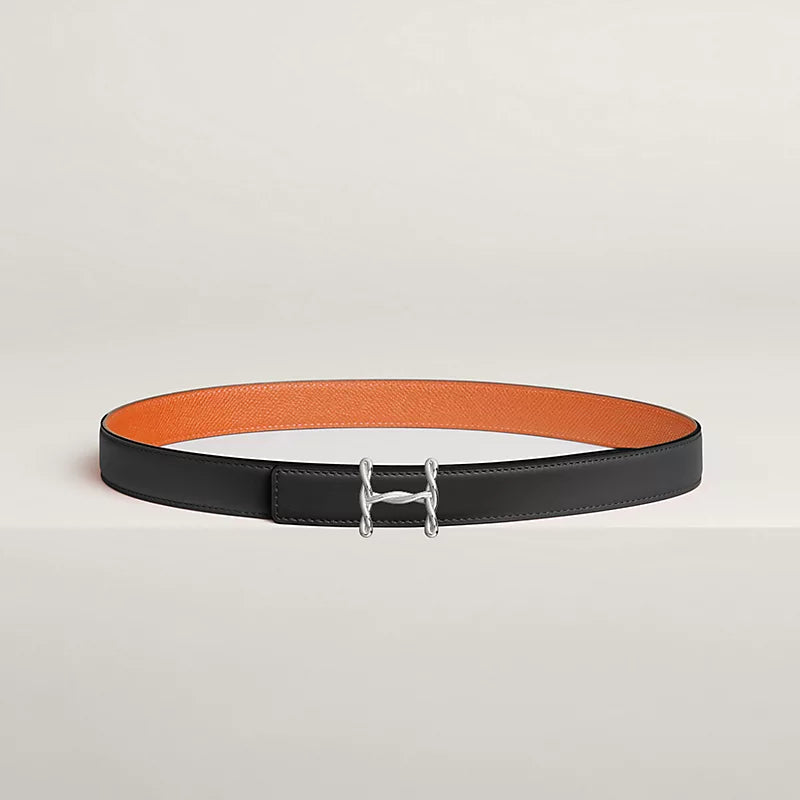 H Torsade Belt Buckle & Reversible Leather Strap 24 MM