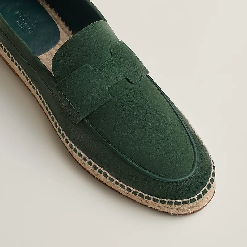 Vert Bouteille - Beige Sable Trip Espadrille