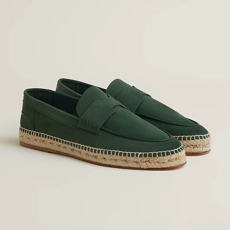 Vert Bouteille - Beige Sable Trip Espadrille