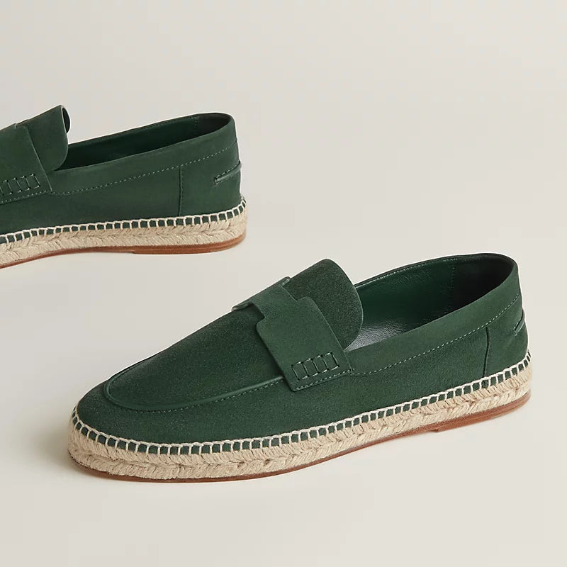 Vert Bouteille - Beige Sable Trip Espadrille
