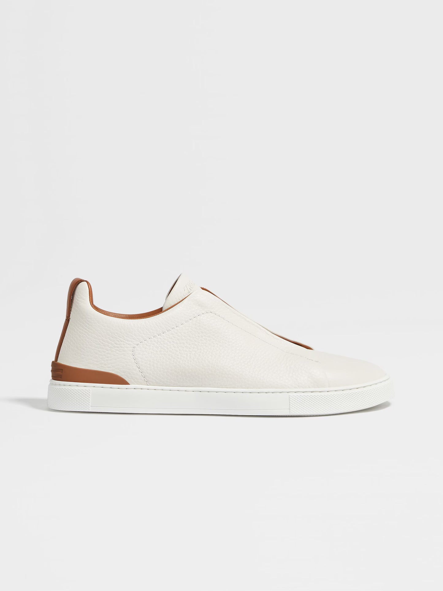 Off White - White ZEGNA Deerskin Triple Stitch™ Sneakers
