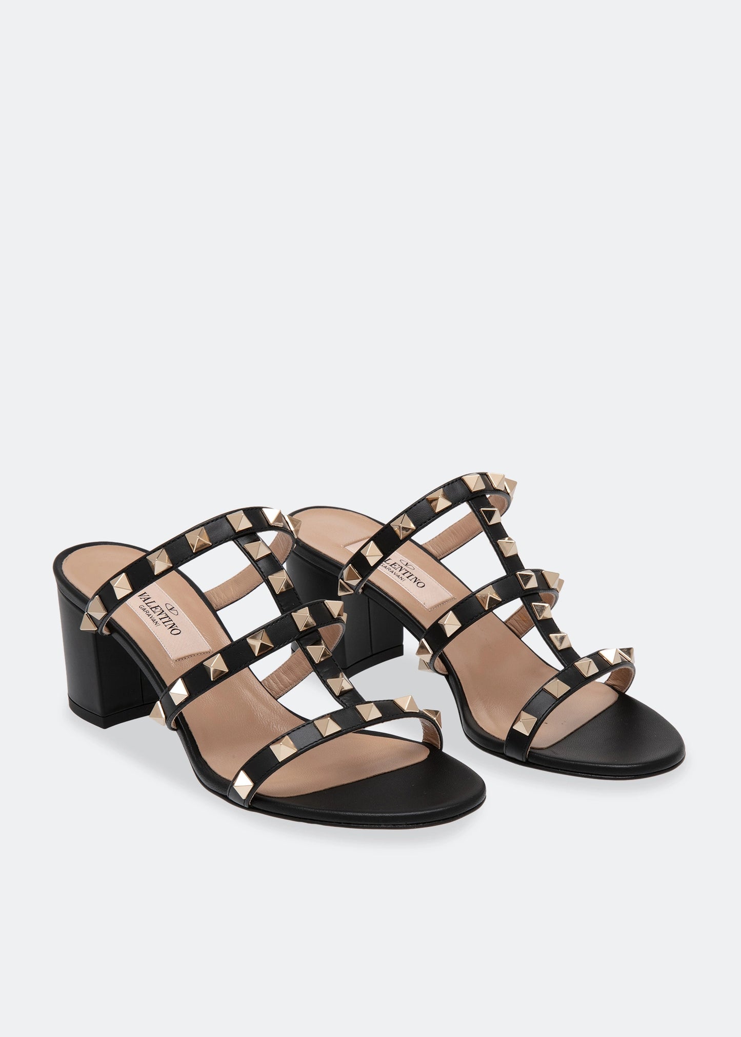 Black - Burgundy Valentino Garavani Rockstud sandals