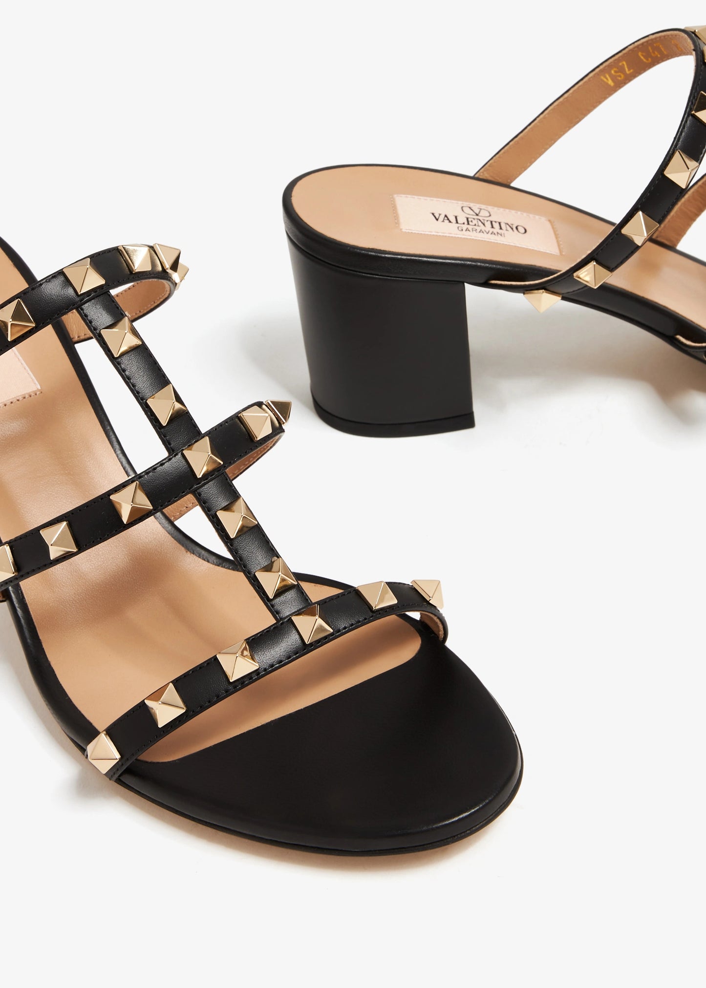 Black - Burgundy Valentino Garavani Rockstud sandals