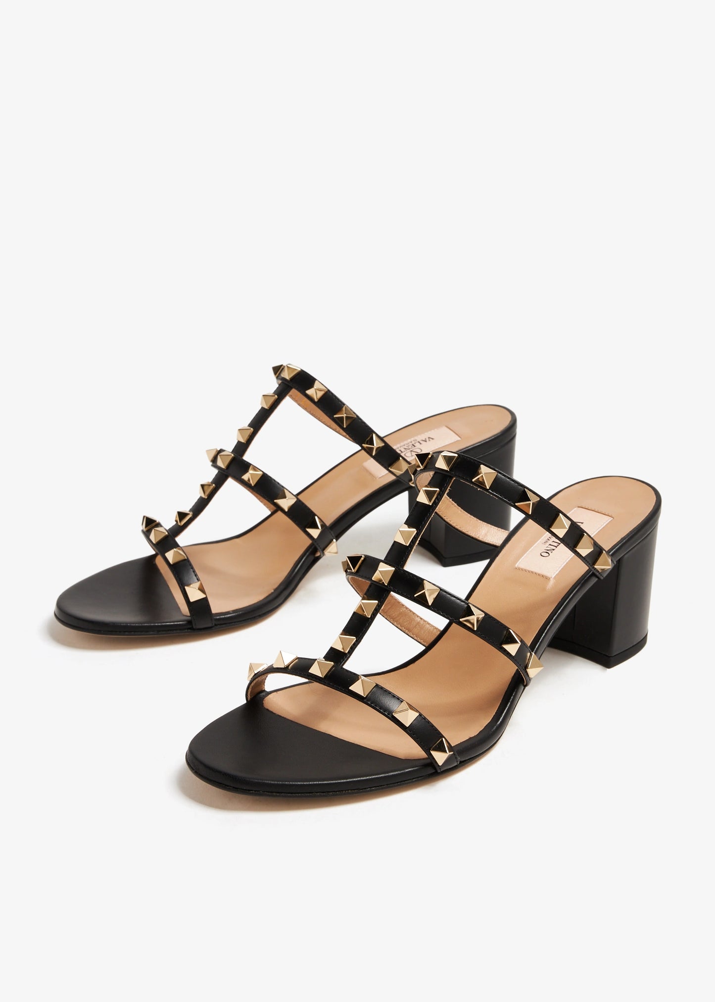 Black - Burgundy Valentino Garavani Rockstud sandals