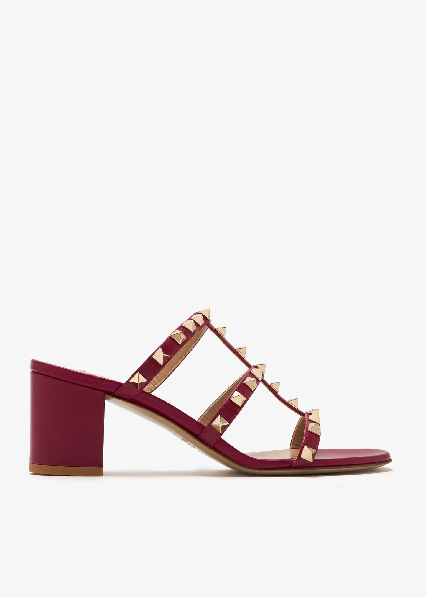 Black - Burgundy Valentino Garavani Rockstud sandals