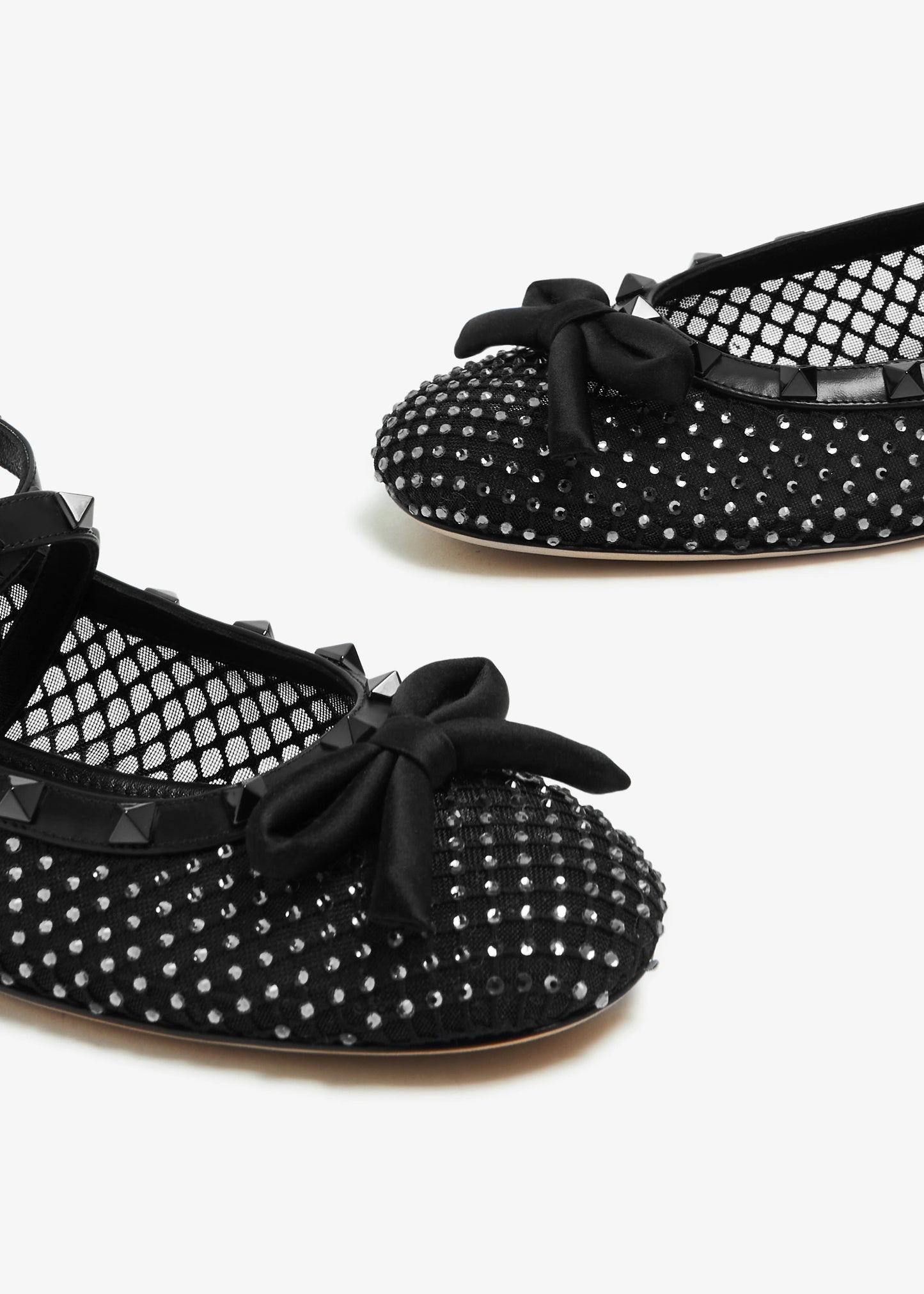 Valentino Garavani Rockstud mesh ballerinas
