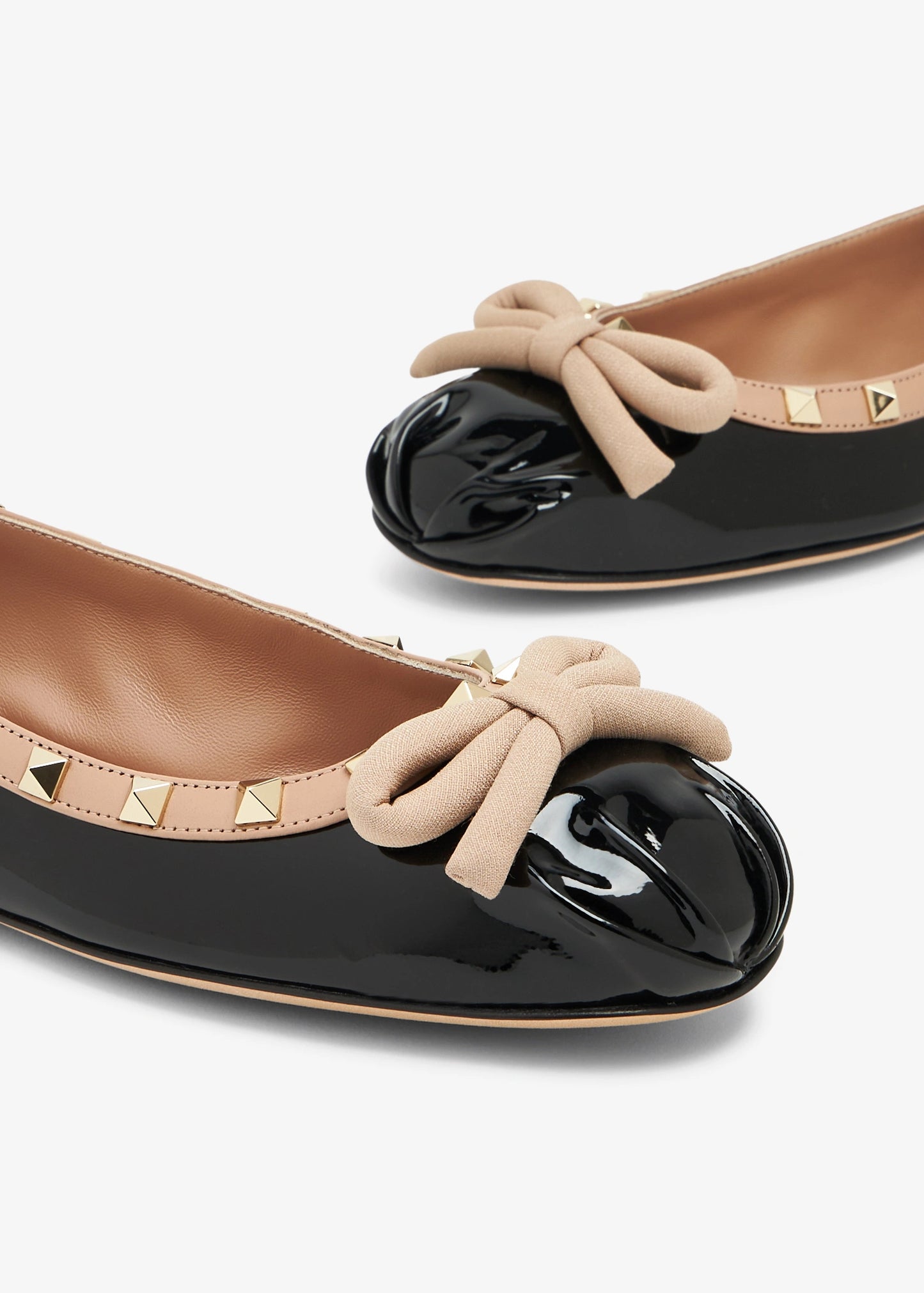 Valentino Garavani Rockstud patent leather ballerinas