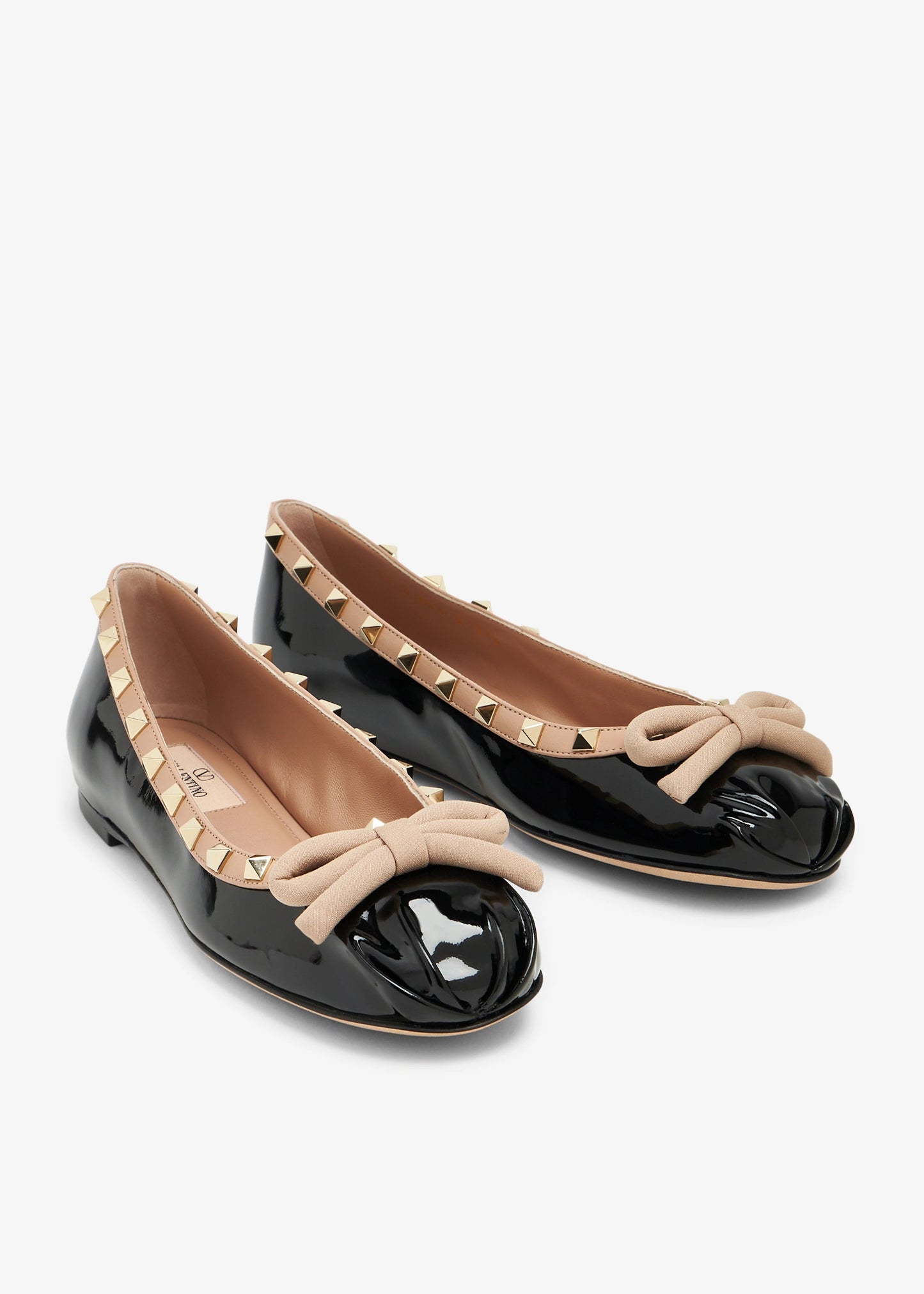 Valentino Garavani Rockstud patent leather ballerinas