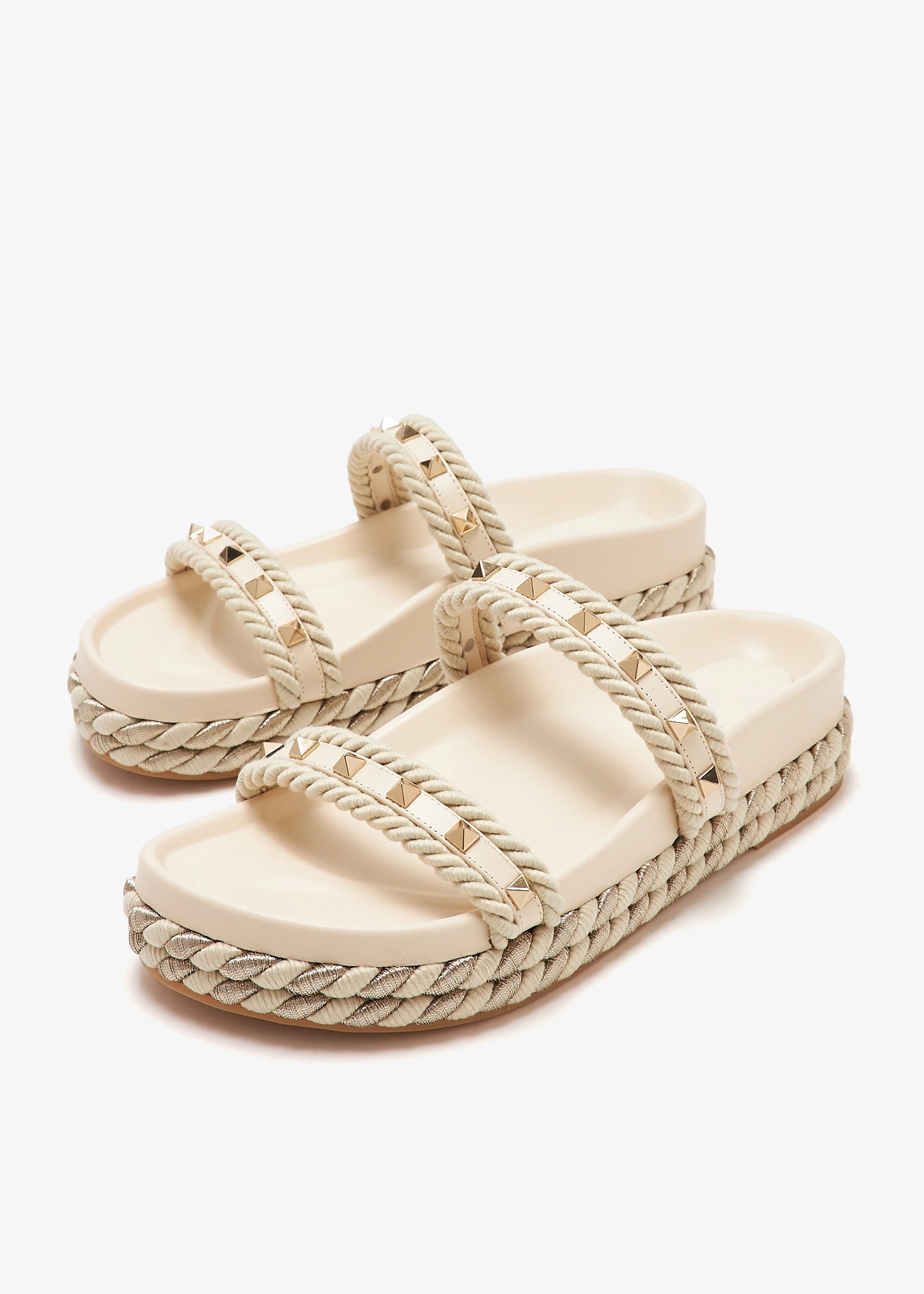 Valentino Garavani Rockstud Torchon slide sandals