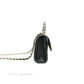 Chanel Top Handle Clutch with Chain Black Caviar Light Gold Hardware 23P