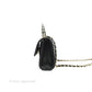 Chanel Top Handle Clutch with Chain Black Caviar Light Gold Hardware 23P