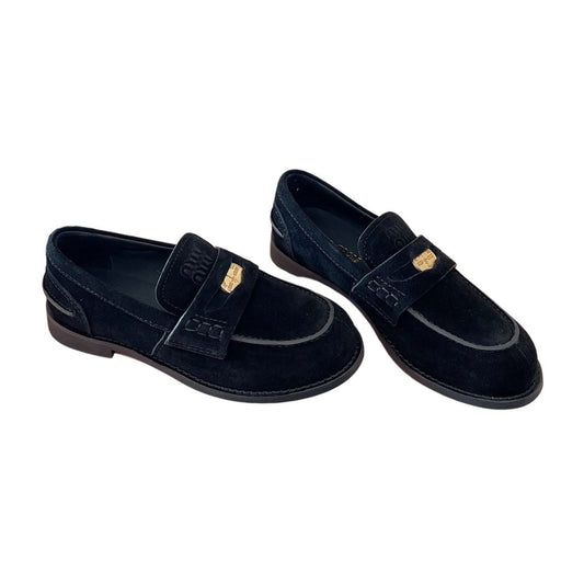 Black Chamoise Loafers