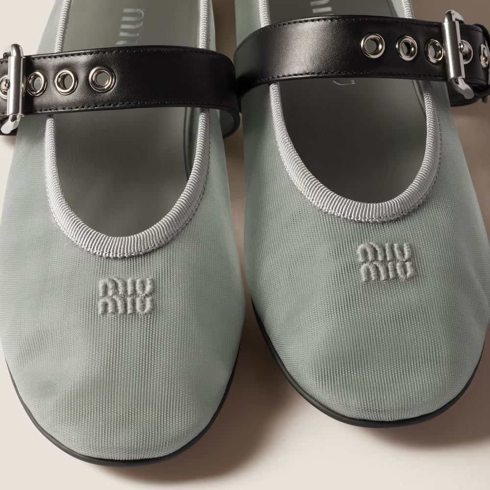 Mesh Fabric Ballerinas