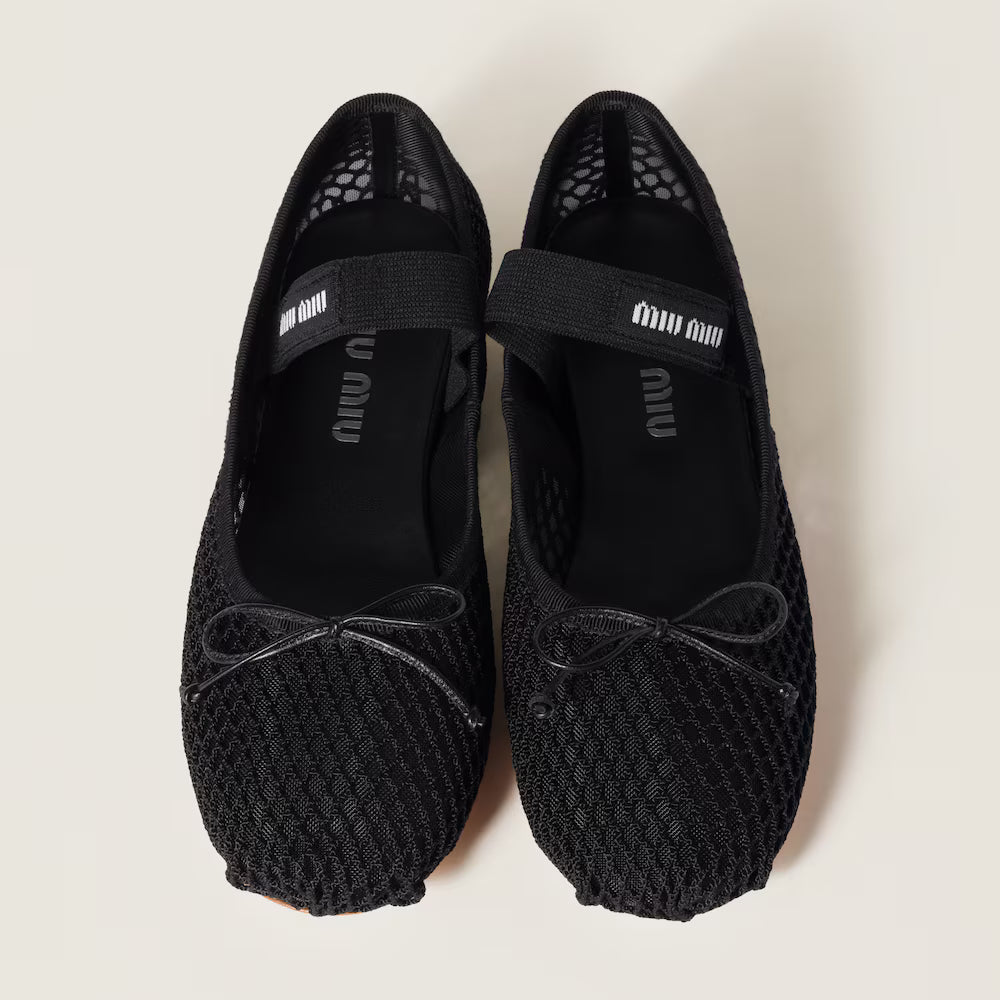Mesh Fabric Ballerinas
