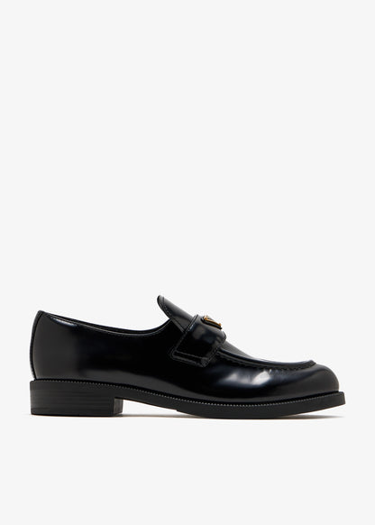 Brushed Leather Loafers