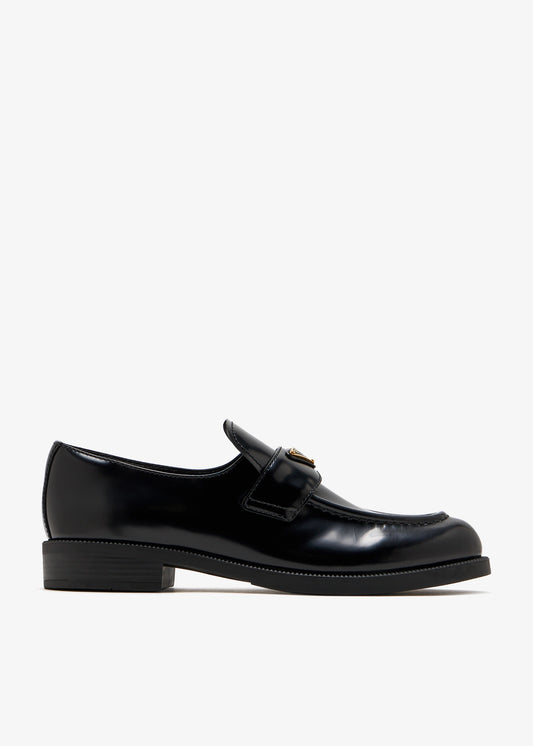 Brushed Leather Loafers