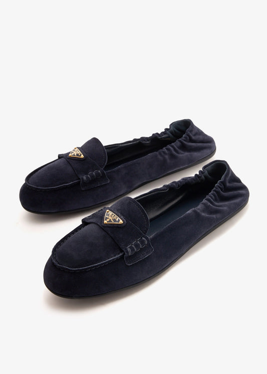 Brown - Lake Blue Suede loafers