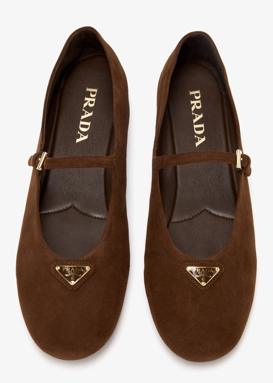 Suede ballerinas