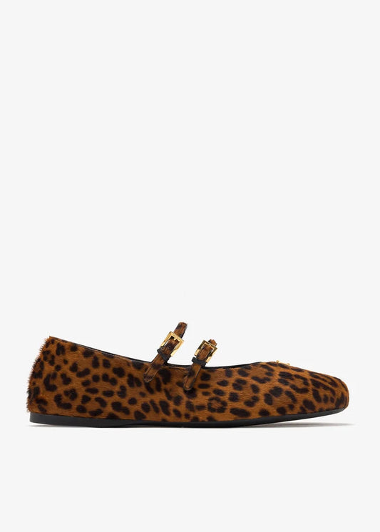 PRINTED Leather Ballerinas