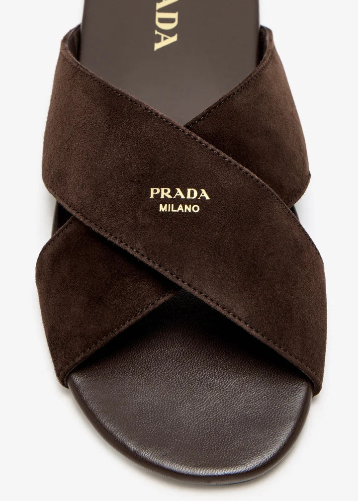 Suede Crisscross Sandals
