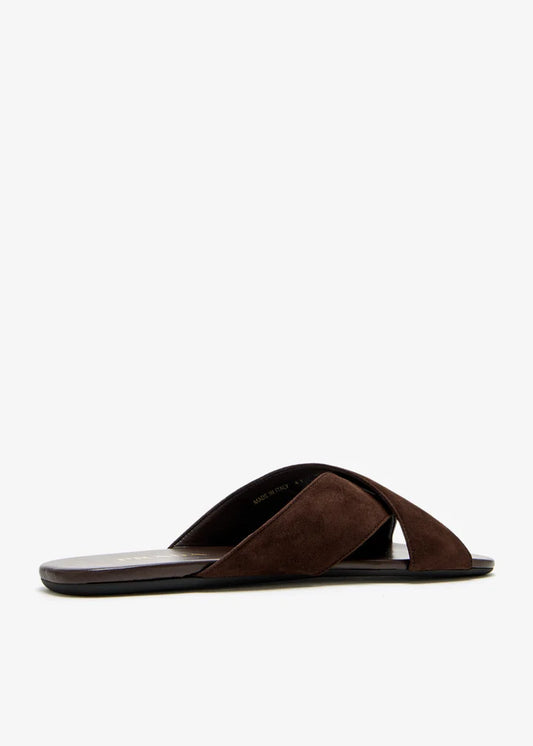 Suede Crisscross Sandals