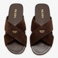 Suede Crisscross Sandals