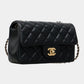 Flap Quilted Shoulder Bag with Chain Detail