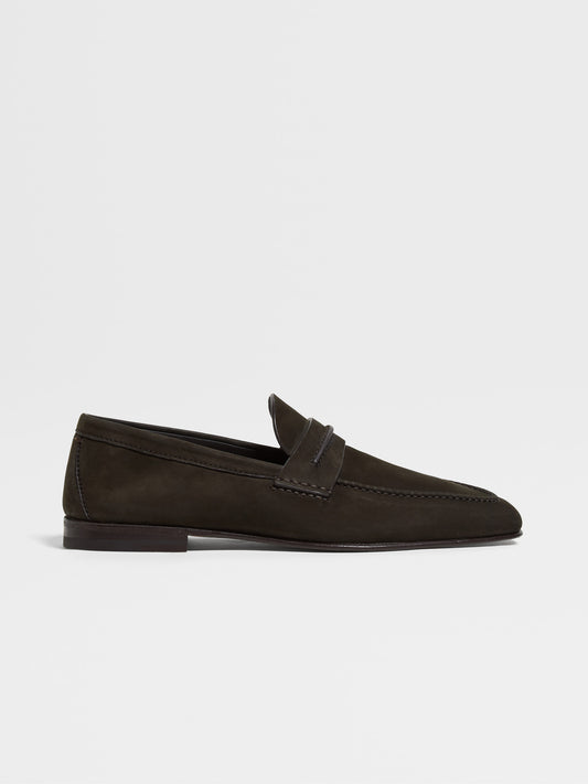 ZEGNA Dark Brown SECONDSKIN Mocassin Loafer