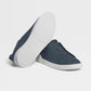 Dark Teal Blue - Ochre ZEGNA Cotton Linen and Leather Triple Stitch™ Sneakers