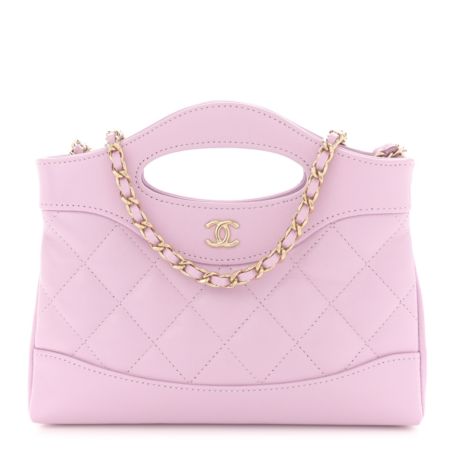 Chanel 24c Mini 31 Clutch With Chain Shiny Calfskin