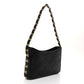 Chanel Lambskin Quilted Small CC Links Hobo Black