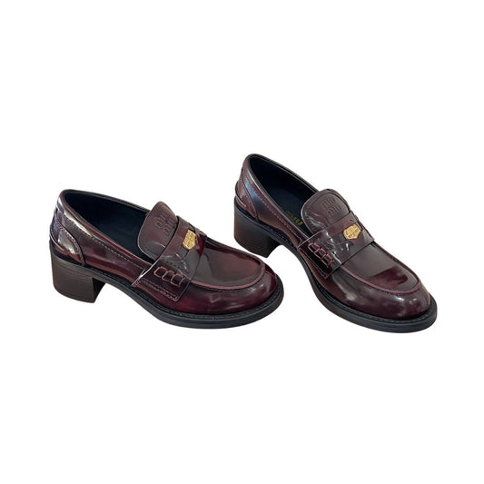 Burgundy Heel Loafers