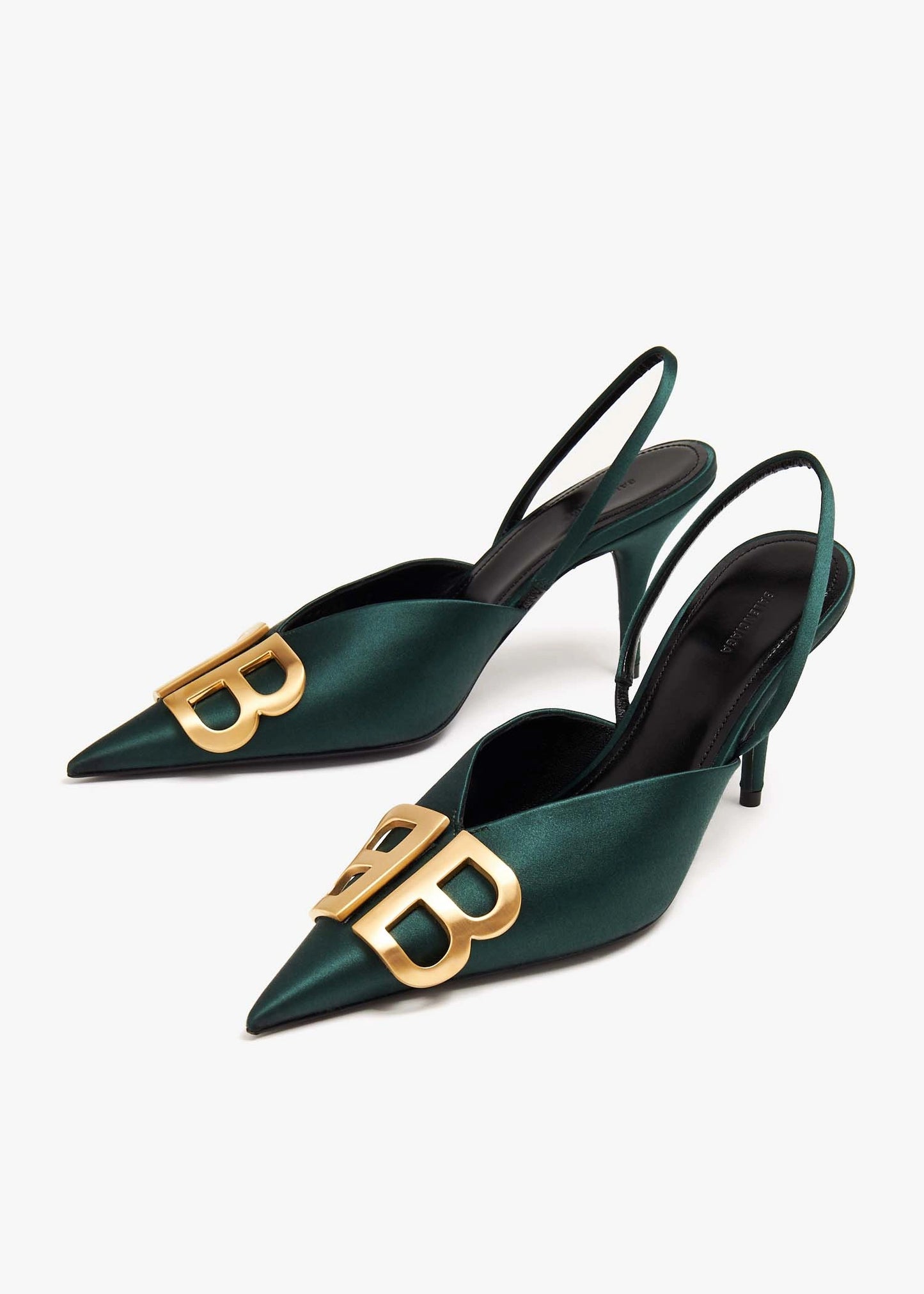 BALENCIAGA BB Square Knife Slingback Pumps
