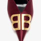 BALENCIAGA BB Square Knife Slingback Pumps