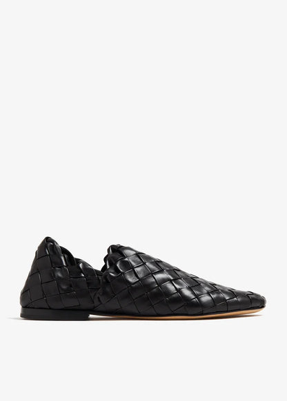 BOTTEGA VENETA Intreccio leather slippers