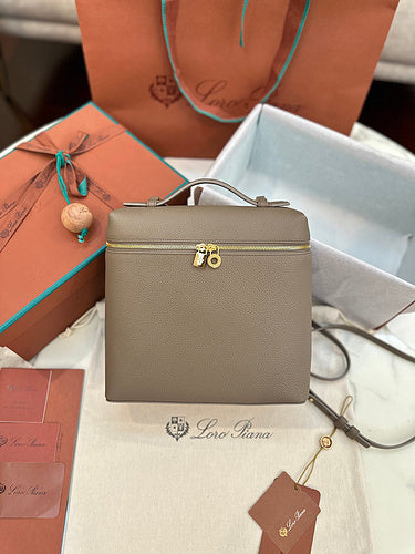 Boxy Zip-Top Leather Bag