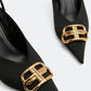 BALENCIAGA BB Square Knife Slingback Pumps