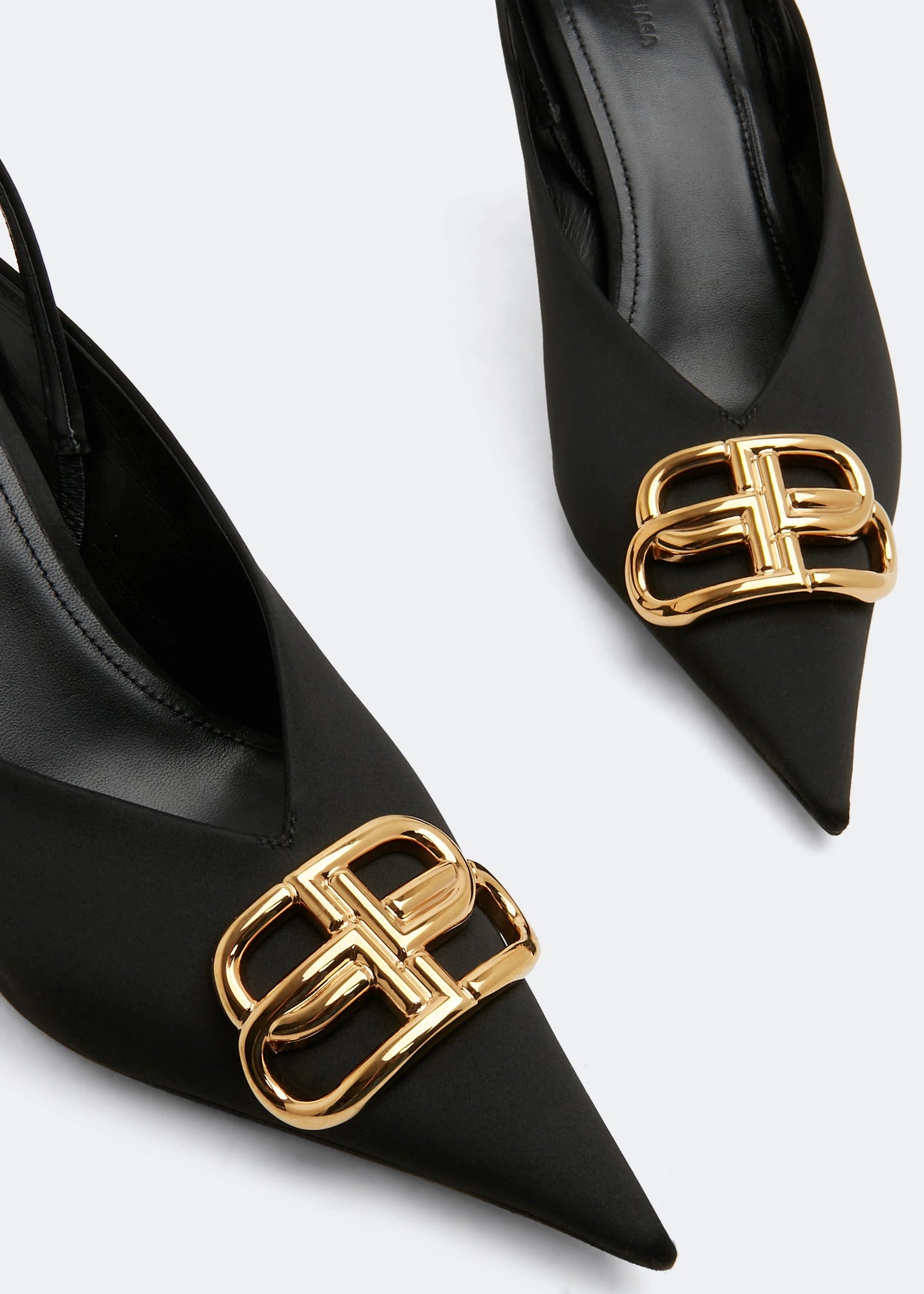 BALENCIAGA BB Square Knife Slingback Pumps