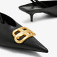 BALENCIAGA BB Square Knife Slingback Pumps