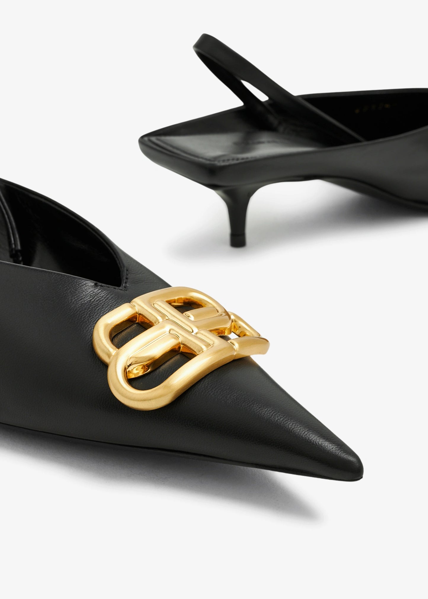BALENCIAGA BB Square Knife Slingback Pumps