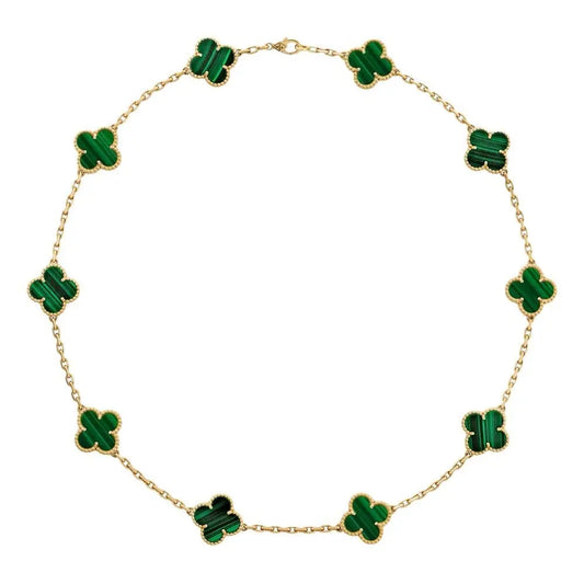 18K Yellow Gold  Van Cleef & Arpels Vintage Alhambra Green
