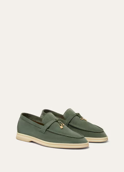Rain Drops - Green Lagoon Summer Charms Walk Loafer  Suede