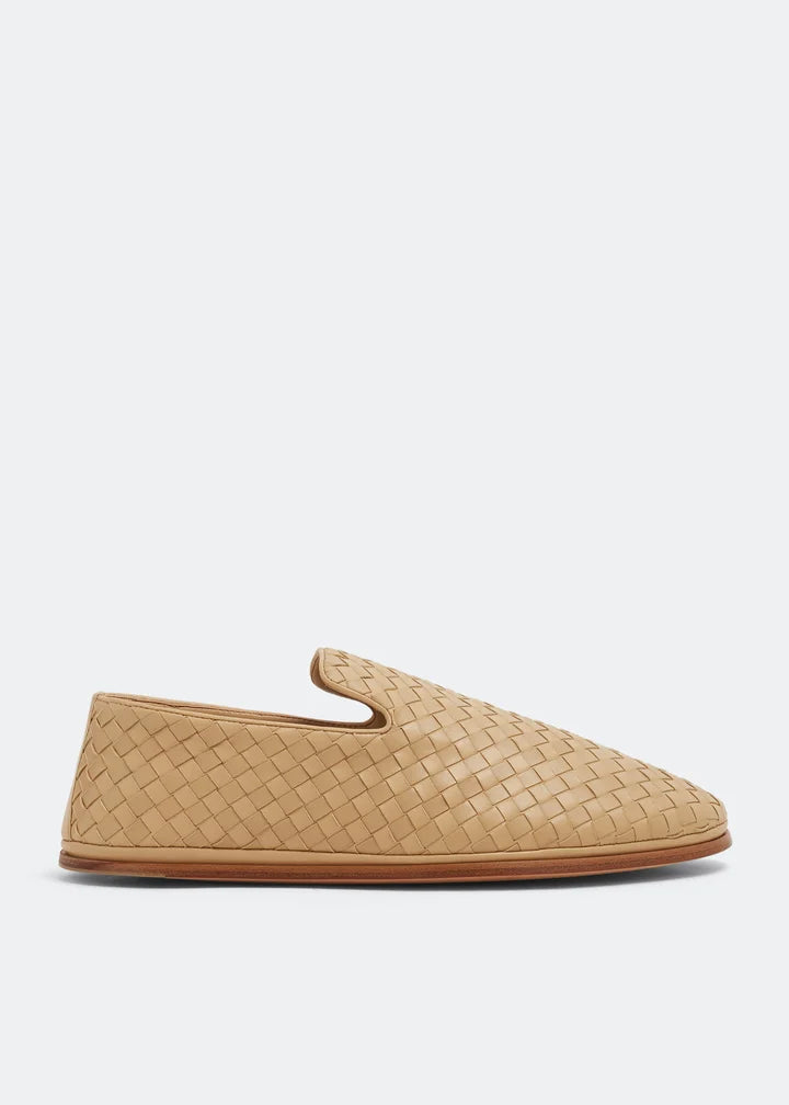 BOTTEGA VENETA Intrecciato leather slippers
