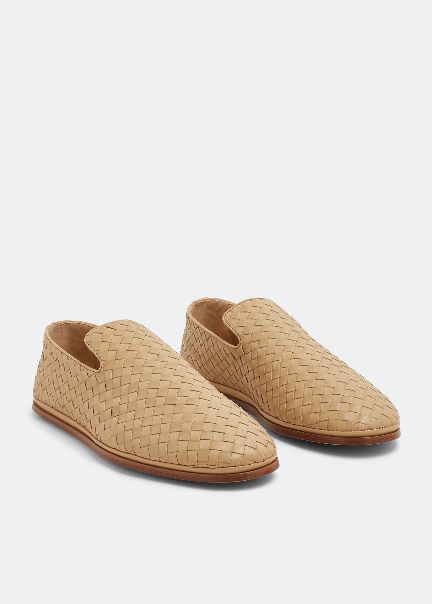 BOTTEGA VENETA Intrecciato leather slippers