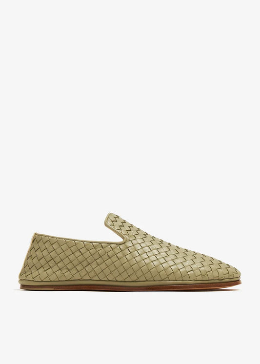 BOTTEGA VENETA Intrecciato leather slippers