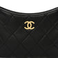 Chanel Lambskin Quilted Small CC Links Hobo Black