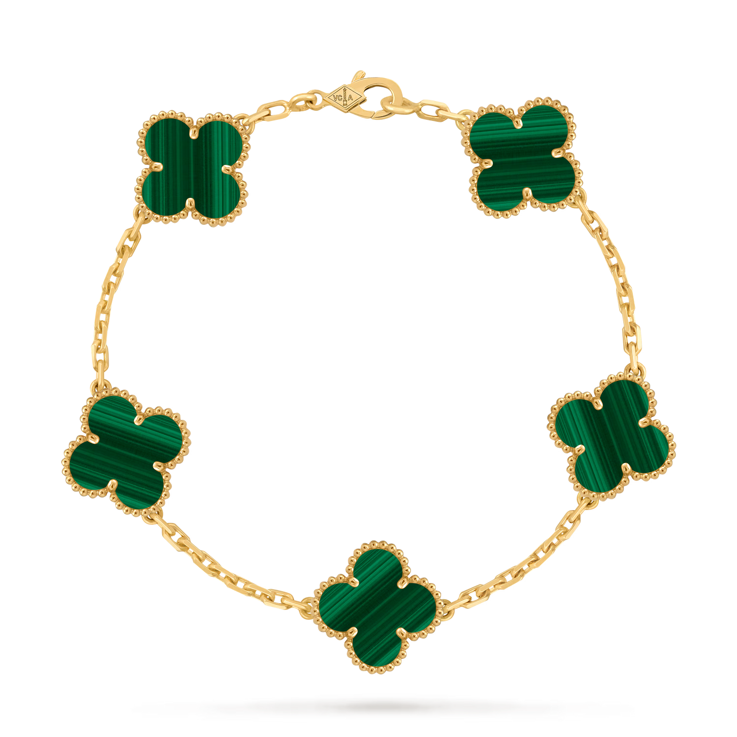 Vintage Alhambra bracelet, 5 motifs 18K Yellow Gold