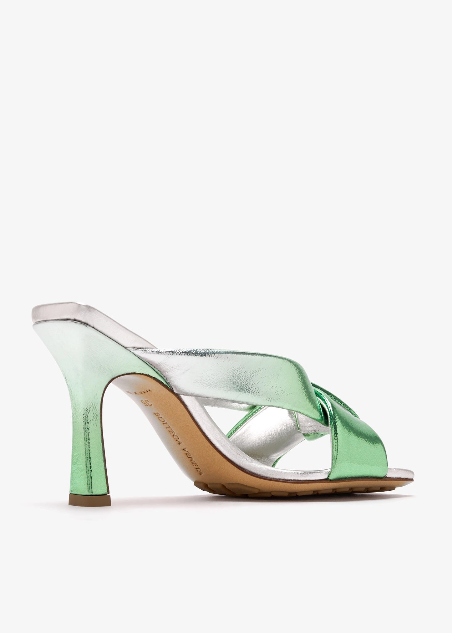 Silver BOTTEGA VENETA  Riva mules