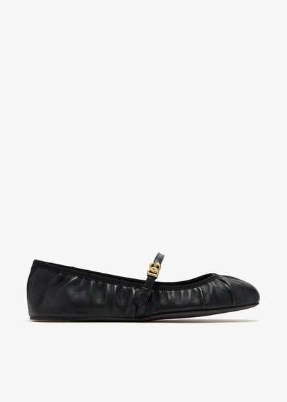 DOLCE & GABBANA Nappa Leather Ballet Flats