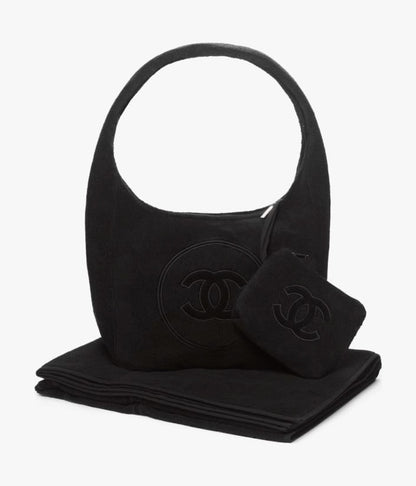 Chanel Beachwear Set Cotton Black